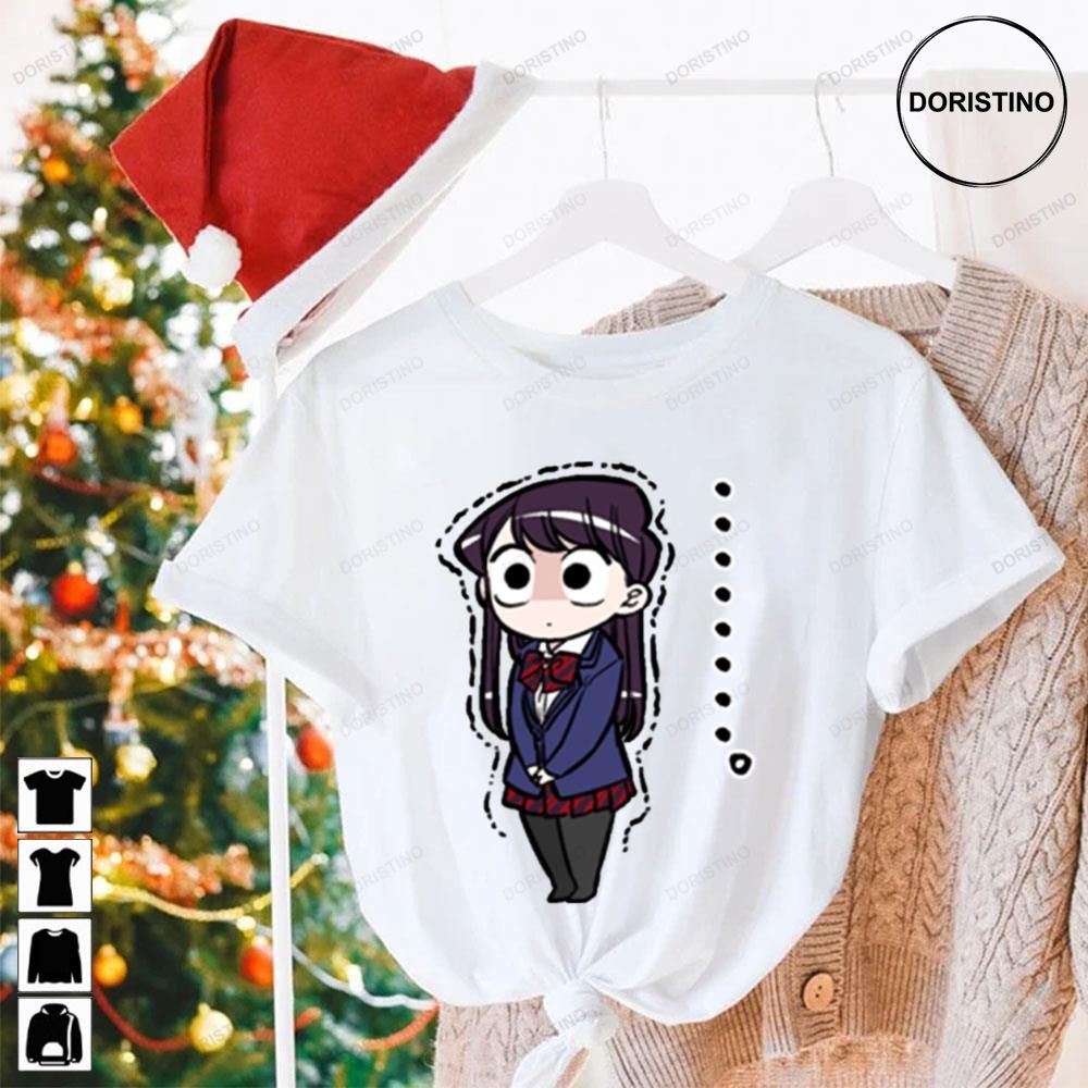 Cute Chibi Komi San Nervous Limited Edition T-shirts